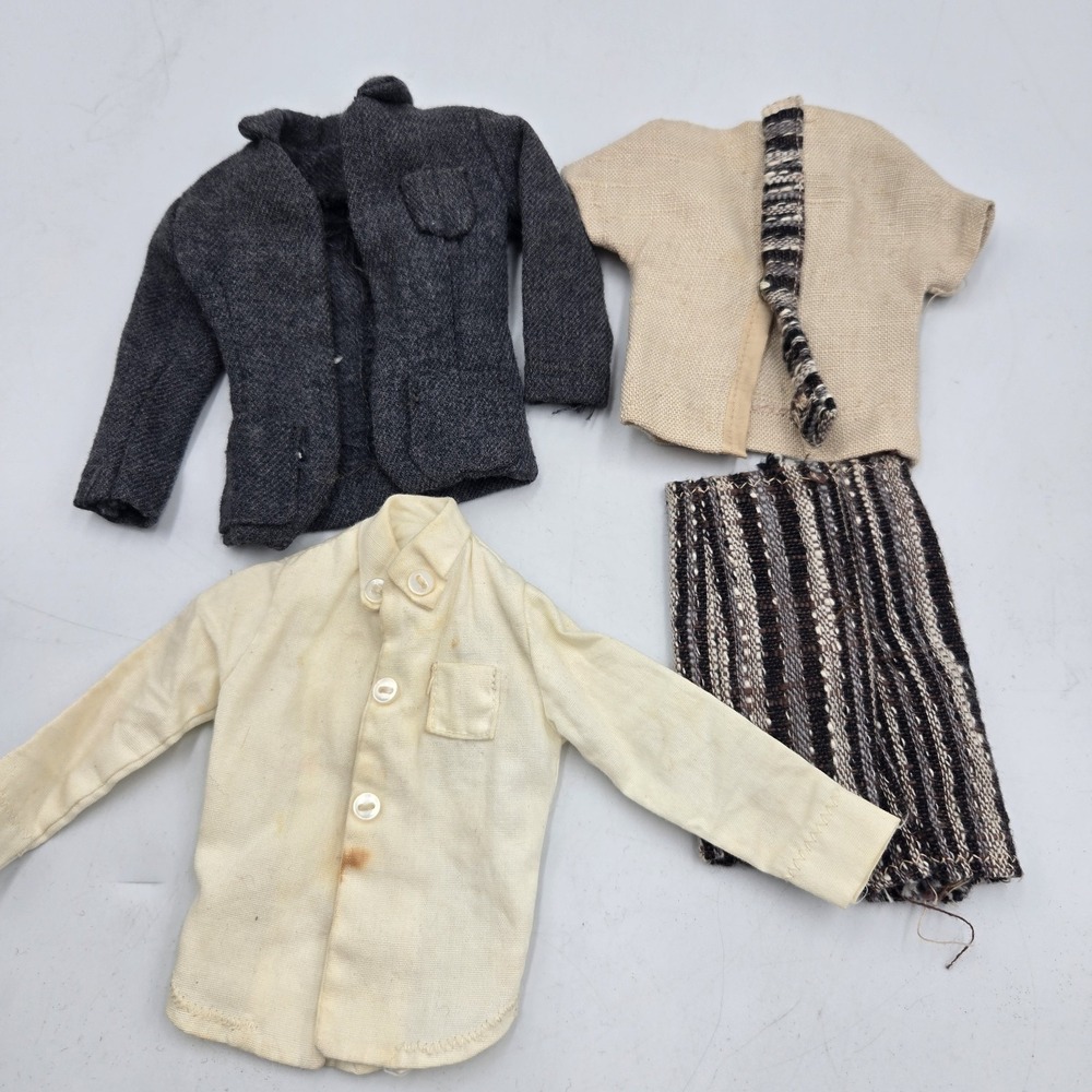 Vintage Barbie 1960s Ken Doll Clothing Lot Mommy Made? 2‎ Tops 1 Jacket 1 Shorts